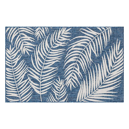 Tapis d'extérieur scandInave bleu 120x160cm - Ethan