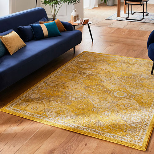 Tapis vintage Jaune 160x230cm - Collection Rhys