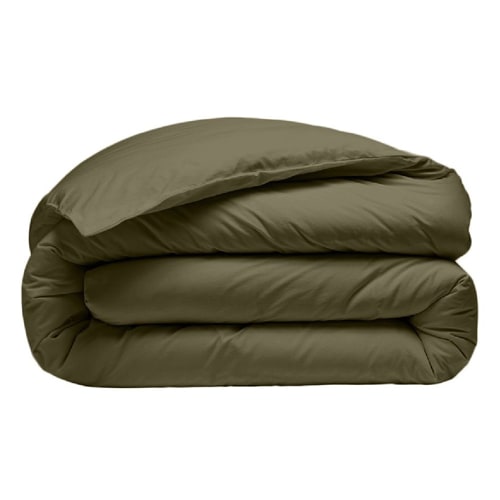 Drap housse 100% lin - Bonnet 30cm - 140x190cm - Olive - Diana