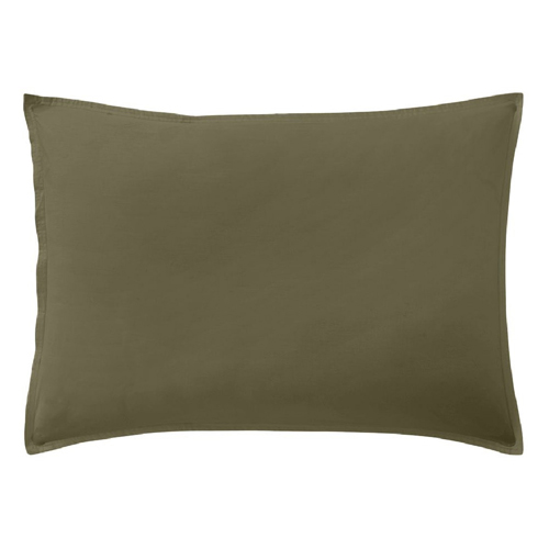 Lot de 2 taies d'oreillers 100% lin - 50x70cm - Olive