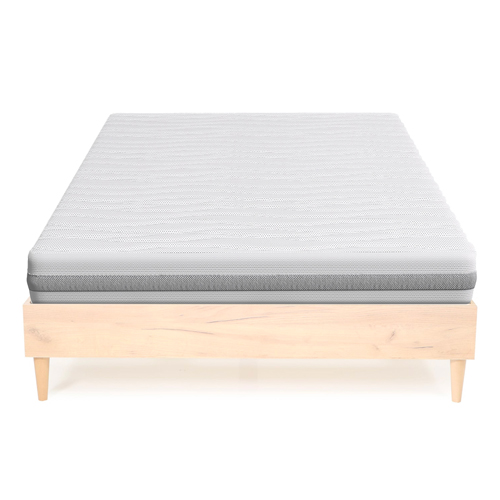 Ensemble lit Paco effet chêne 140x190 + Matelas mousse Clean Confort 19 cm