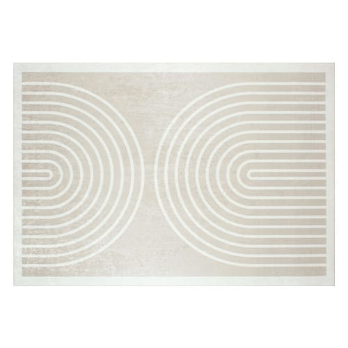 Tapis à motifs impression numérique Beige 120x160 - Hypnose