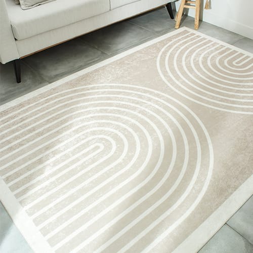 Tapis à motifs impression numérique Beige 120x160 - Hypnose