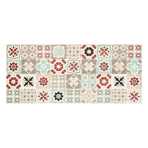 Tapis de cuisine carreaux de ciment multicolore Multi 50x100 - Celaya