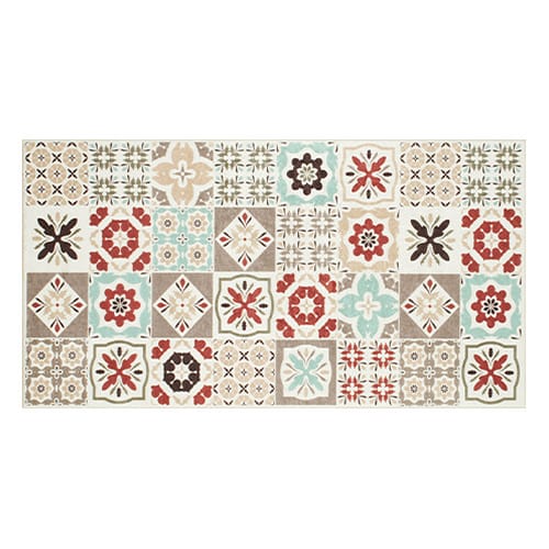 Tapis de cuisine carreaux de ciment multicolore Multi 80x150 - Celaya