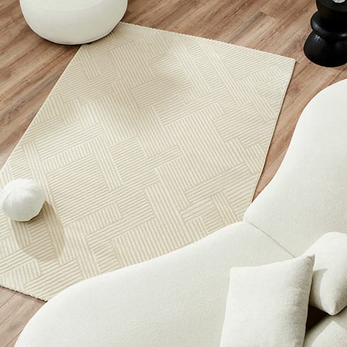 Tapis relief Ecru 200x290 - Carlotta