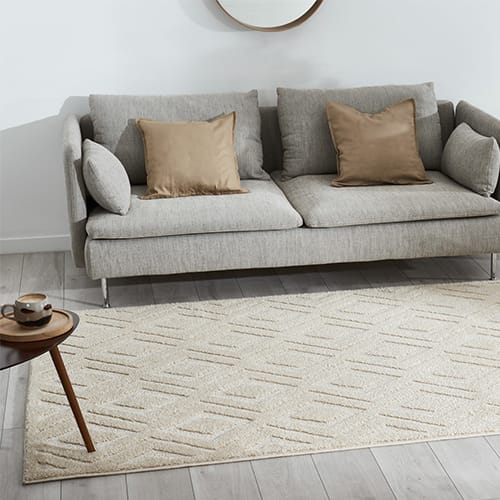 Tapis relief crème160x230 - Aurora