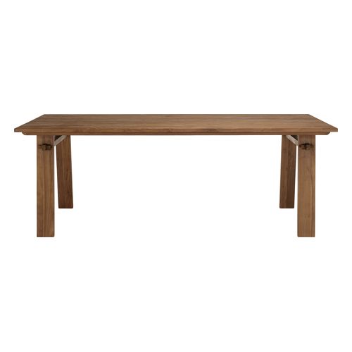 Table à manger rectangulaire 220cm en teck recyclé - Sixtine