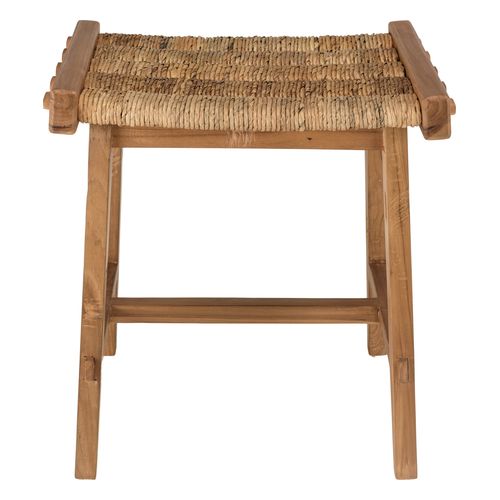 Tabouret assise en tissage d'abaca naturel SIXTINE