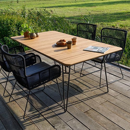 Table de jardin 180cm en teck - Slimm