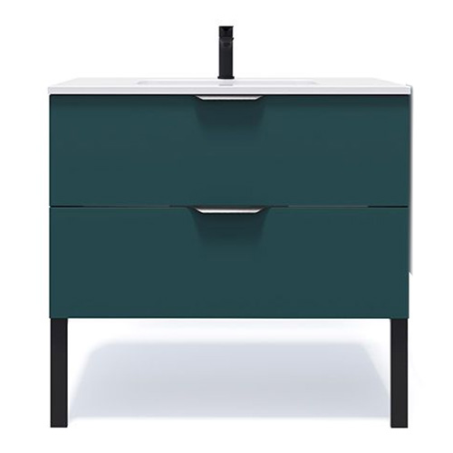 Meuble de salle de bains 90 cm Tropical - 2 tiroirs - simple vasque - Loft