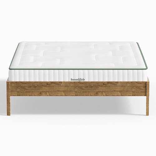 Ensemble lit adulte 180x200 cm en chêne massif Aina + Matelas Latex naturel et ressorts ensachés