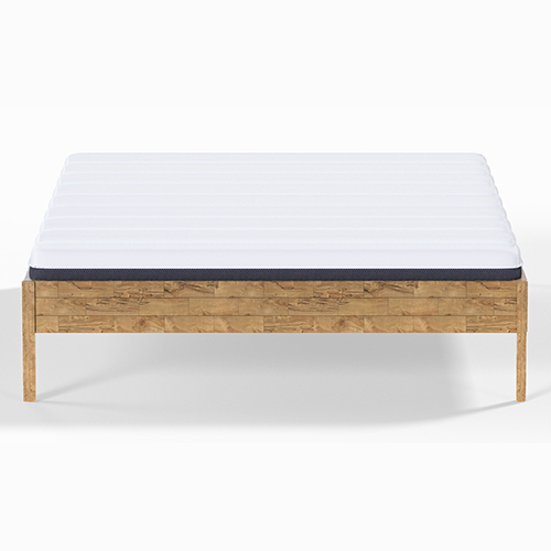 Ensemble lit adulte 140x190 cm en chêne massif Aina + Matelas ressorts ensachés Mousse HR