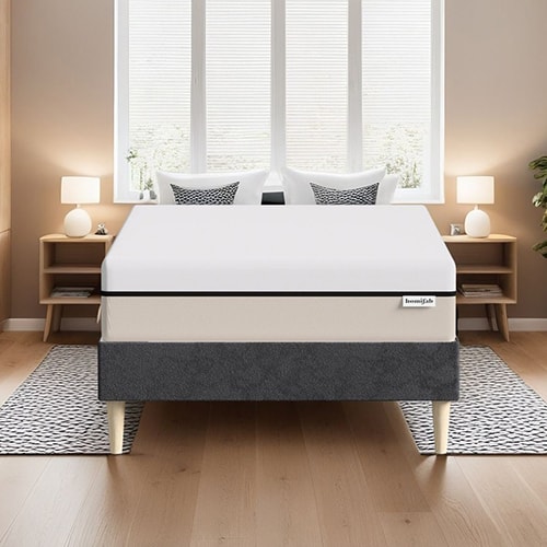 Matelas 90x190 cm à ressorts ensachés et mousse effet mémoire de forme - 25 cm - Spring Elite