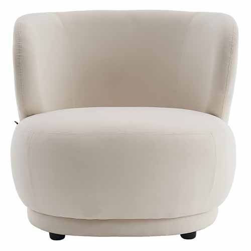 Fauteuil en velours beige - Ester