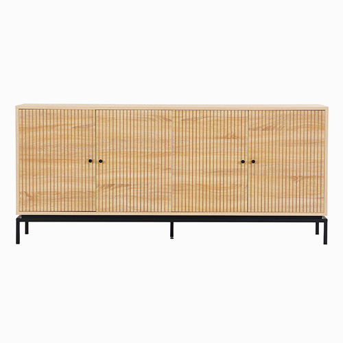 Buffet 4 portes effet bois 180 cm - Talia