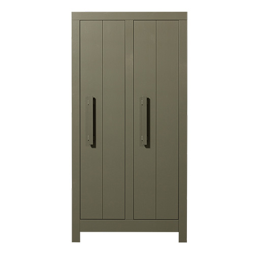 Armoire de rangement en bois vert kaki 95 cm - Bobby