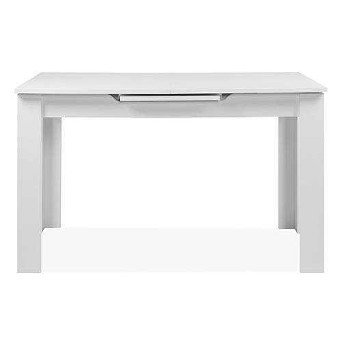 Table à manger extensible 4/6 personnes blanche 125/165 cm - Lars