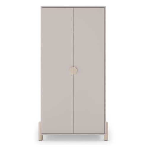 Armoire enfant 2 portes en bois beige 92 cm - Bastien