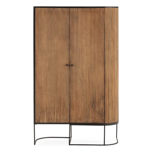 Buffet haut 2 portes en bois de manguier 100 cm - Cyrus