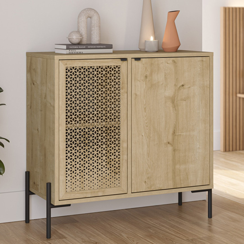 Buffet 2 portes effet chêne 84 cm - Corto