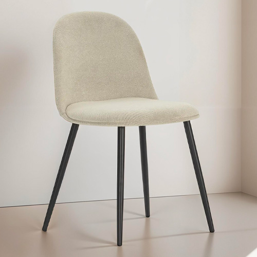 Lot de 4 chaises en tissu beige - Haven