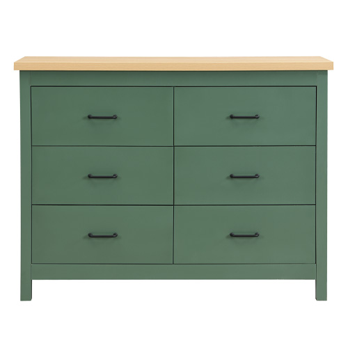 Commode 6 titoirs verte 120 cm - Sana