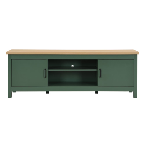 Meuble TV 2 portes vert 160 cm - Sana
