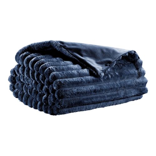 Plaid bleu marine 130 x 160 - Alice