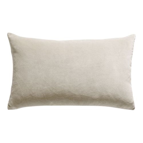 Coussin en velours grège 40 x 65 cm - Elise