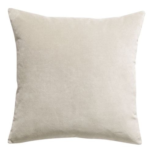 Coussin en velours grège 45 x 45 cm - Elise