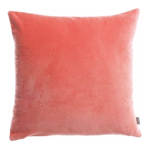 Coussin en velours orange pêche 45 x 45 cm - Elise