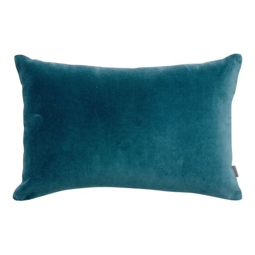 Coussin en velours bleu riviera 40 x 65 cm - Elise