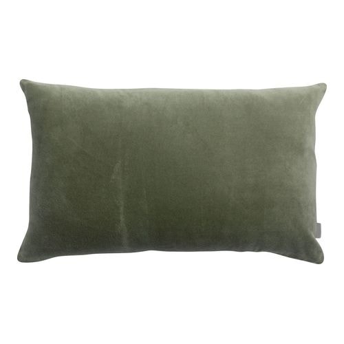 Coussin en velours vert de gris 30 x 50 cm - Elise