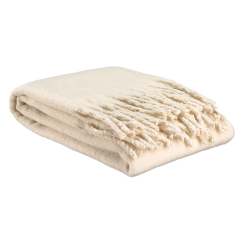 Plaid blanc neige 130 x 160 cm - Isabel