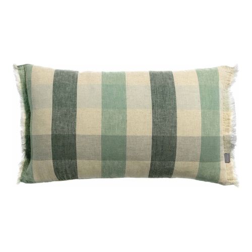 Coussin à imprimé vert thym 30 x 50 cm - Kate