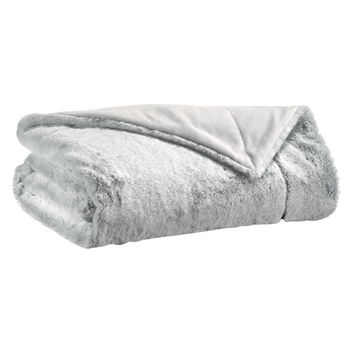 Plaid effet fourrure beige nuage 130 x 160 cm - Kinta