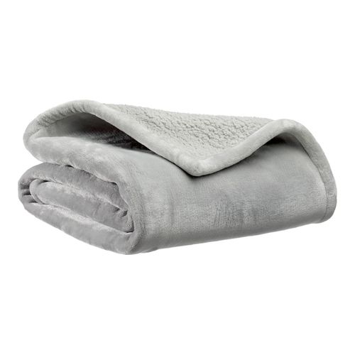 Plaid doux gris perle 130 x 160 cm - Michka