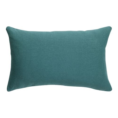 Coussin lin et coton bleu Prusse 40 x 65 cm - Zeff