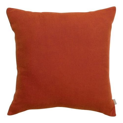 Coussin lin et coton orange rooibos 45 x 45 cm - Zeff