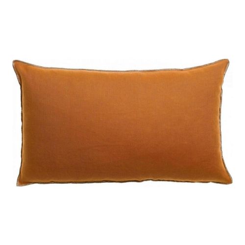 Coussin en lin orange cuivre 30 x 50 cm - Zeff Celeste