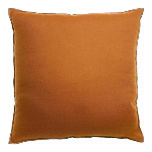 Coussin en lin orange cuivre 45 x 45 cm - Zeff Celeste