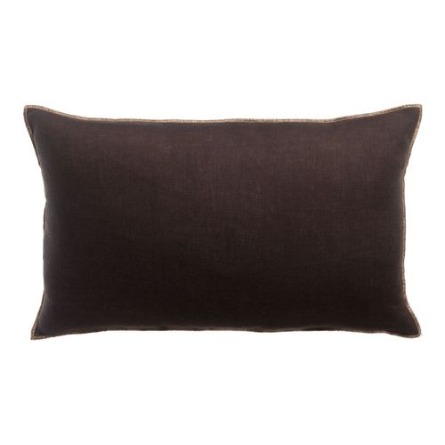 Coussin en lin gris ébène 30 x 50 cm - Zeff Celeste