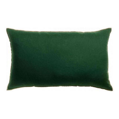 Coussin en lin vert épicia 40 x 65 cm - Zeff Celeste
