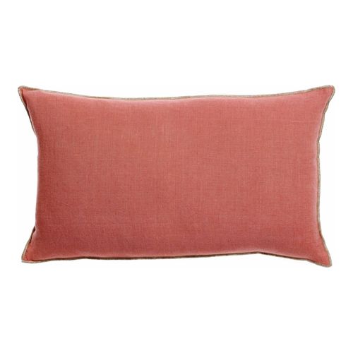 Coussin en lin pêche orange 30 x 50 cm - Zeff Celeste