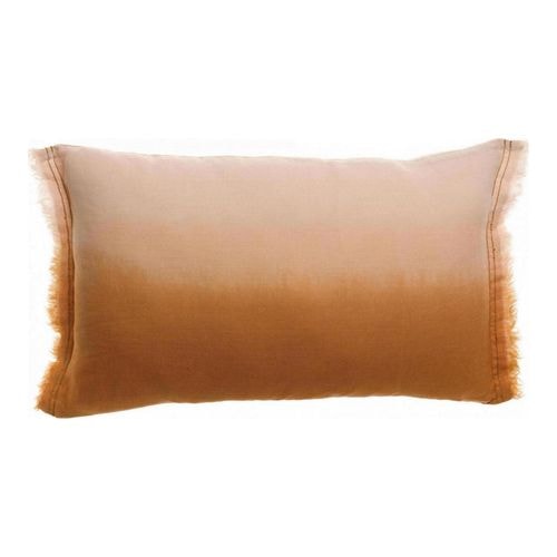 Coussin en lin effet dégradé cuivre orange 30 x 50 cm - Zeff Shade