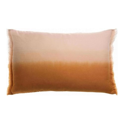 Coussin en lin effet dégradé cuivre orange 40 x 65 cm - Zeff Shade