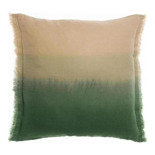 Coussin en lin effet dégradé vert épicéa 45 x 45 cm - Zeff Shade