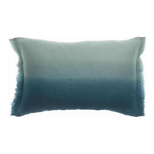 Coussin en lin effet dégradé bleu indigo 30 x 50 cm - Zeff Shade