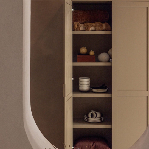 Armoire de rangement en pin FSC finition mate – 2 portes - Gunnar